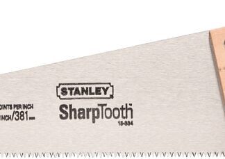 STANLEY 15-334 Handsaw, 15 in L Blade, 8 TPI, Extra Wide Handle, Wood Handle