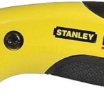STANLEY 10-780 Blade Knife, 2-3/8 in L Blade, Steel Blade, Knurled Handle, Black/Yellow Handle