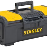 STANLEY STST16410 Tool Box, 50 lb, Polypropylene, Black/Yellow, 3-Compartment