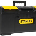 STANLEY STST24410 Tool Box, 61 lb, Plastic, Black/Yellow, 3-Compartment