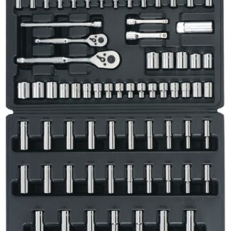 STANLEY 96-010 Mechanics Tool Set, Chrome Vanadium Steel, Polished Chrome