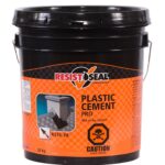 Resistoseal 53015 Pro Plastic Cement, Black, Liquid, 44 lb