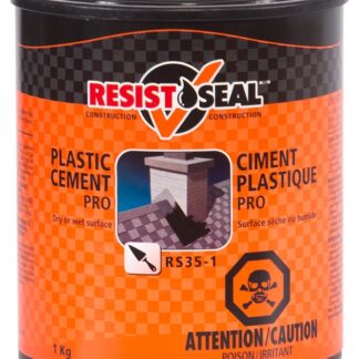Resistoseal 53013 Pro Plastic Cement, Black, Liquid, 2.2 lb