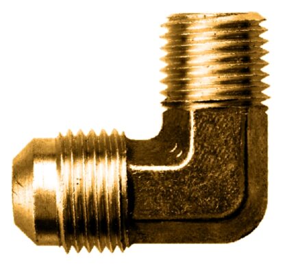Fairview 49-4BP Pipe Elbow, 1/4 in, Flare Tube x Male, 90 deg Angle, Brass, 1400 psi Pressure Sells in Quantity of 10