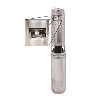 Burcam 101128H 1-1/4" x 4" Connection 1/2 hp 10 gpm Deep Well Pump - Stainless Steel