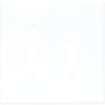 Arrow Hart 2139W-BOX Wallplate, 4-1/2 in L, 4-9/16 in W, 2-Gang, Thermoset, White, High-Gloss Sells in Quantity of 10