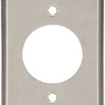 Eaton 93111-BOX1 Power Outlet and Locking Wallplate, 4-1/2 in L, 2-3/4 in W, Standard, 1-Gang, Stainless Steel, Screw