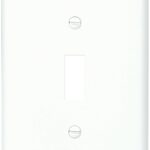 Eaton PJ1W Wallplate, 6 in L, 3-1/2 in W, 1-Gang, Polycarbonate, White, High-Gloss Sells in Quantity of 25