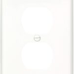 Eaton PJ8W Wallplate, 6 in L, 3-1/2 in W, 1-Gang, Polycarbonate, White, High-Gloss, Screw Sells in Quantity of 25