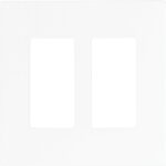 Arrow Hart PJS262W Wallplate, 4-7/8 in L, 4.94 in W, 2-Gang, Polycarbonate, White, High-Gloss