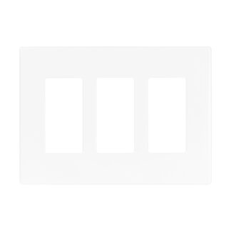 Eaton Cooper Wiring PJS PJS263W Wallplate, 4.87 in L, 6-3/4 in W, 3 -Gang, Polycarbonate, White, High-Gloss