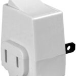 Eaton Cooper Wiring BP4404W Plug In Switch, 2 -Pole, 15 A, 120 V, 1 -Outlet, White