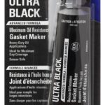 Permatex Ultra Black 59803 Silicone Adhesive Sealant, 3.35 oz Tube, Paste