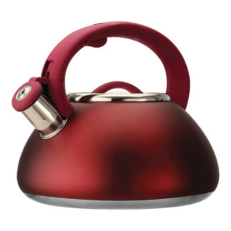 Primula PAVRE-6225 2.5qt Whistling Stainless Steel Tea Kettle - Red
