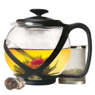 Primula PTA-2340 40oz Tempo Series Teapot - Glass & Black