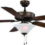 Boston Harbor CF-B552-ORB Ceiling Fan, 5-Blade, Oak or Walnut Blade, 52 in Sweep, MDF Blade, 3-Speed