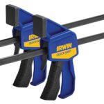 IRWIN QUICK-GRIP 1964745/54122 Bar Clamp, 150 lb, 12 in Max Opening Size, 2-7/16 in D Throat, Steel Body