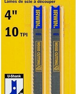 IRWIN 3071412 Jig Saw Blade, 4 in L, 10 TPI