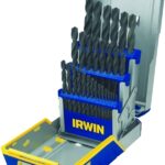 IRWIN 3018004 Drill Bit Set, Heavy-Duty, 29-Piece, HSS, Black Oxide