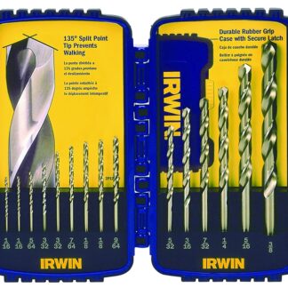 IRWIN 316015 Drill Bit Set, General-Purpose, Cobalt HSS, Black Oxide