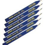 IRWIN 66302 Carpenter Pencil, Blue, 7 in L, Wood Barrel Sells in Quantity of 12