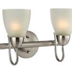 Boston Harbor V83NK02 Vanity Bar Fixture, 60 W, 2-Lamp, A19 or CFL Lamp, Steel Fixture, Brushed Nickel Fixture