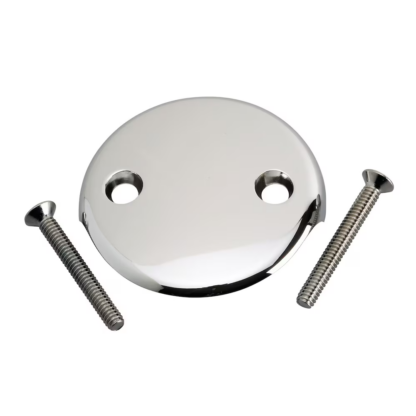 PLATE OVERFLOW 2-HOLE CHROME PLATED 82160