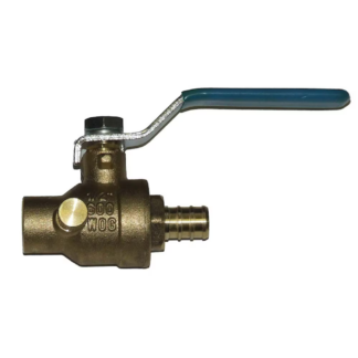 VALVE BALL STRAIGHT 1/2" PEX 600PSI LEAD FREE 62618