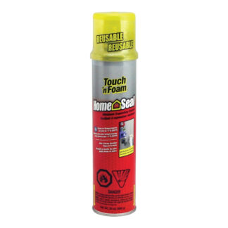 Touch 'n Foam Home Seal 4001140412 Minimum Expanding Sealant, Amber, 30 to 120 deg F, 20 oz Aerosol Can