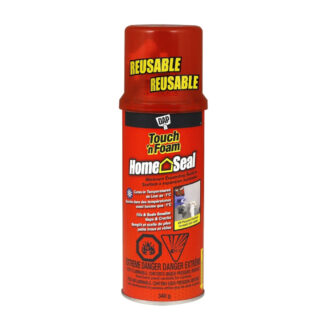 Touch 'n Foam Home Seal 7565000130 Minimum Expanding Sealant, Amber, 30 to 120 deg F, 12 oz Aerosol Can