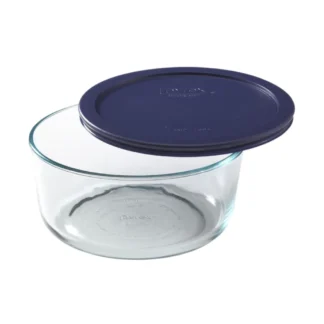 Pyrex® 6017397 Simply Store® 7-Cup Glass Food Storage Container - Clear & Blue