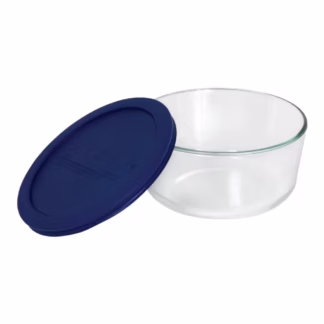 Pyrex® 6017398 Simply Store® 4-Cup Glass Food Storage Container - Clear & Blue