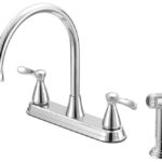Boston Harbor F8210001CP Kitchen Faucet, 1.8 gpm, 4-Faucet Hole, Metal/Plastic, Chrome Plated, Deck Mounting