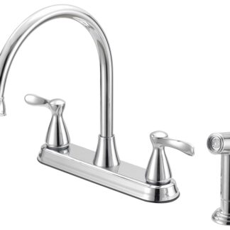 Boston Harbor F8210001CP Kitchen Faucet, 1.8 gpm, 4-Faucet Hole, Metal/Plastic, Chrome Plated, Deck Mounting