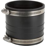 ProSource KJ-011 Coupling, 3 in, Socket to Socket Coupling, PVC, Black