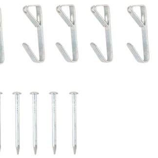 ProSource PH-121005-PS Picture Hanger, 5 lb, Steel, Zinc, Zinc, Nail-In Mounting