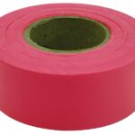 CH Hanson 17002 Flagging Tape, 150 ft L, 1-3/16 in W, Fluorescent Red, PVC