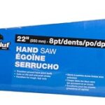 Tuf-E-Nuf 04410 Toolbox Saw, 22 in L Blade, 8 TPI, Steel Blade, Soft Touch Grip Handle, Rubber Handle