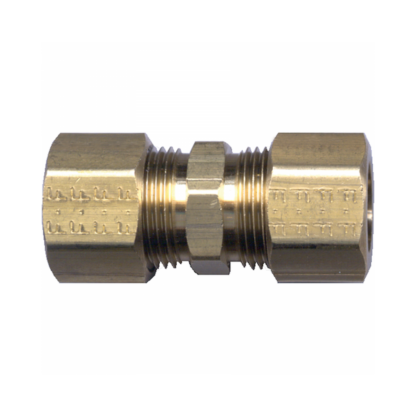 Fairview 62-6 3/8 Tube OD Brass Compression Union Coupling