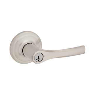 Weiser Henley Keyed Entry Lever featuring SmartKey - Satin Nickel
