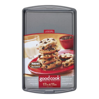 Goodcook® 4022 17" x 11" Steel Large Non-Stick Cookie Sheet - Silver