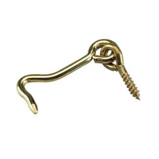 Onward 1385BR 2" Steel Gate Hook & Eye, 2 Pack - Brass