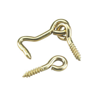 Onward 138BR 1-1/2" Steel Gate Hook & Eye, 2 Pack - Brass