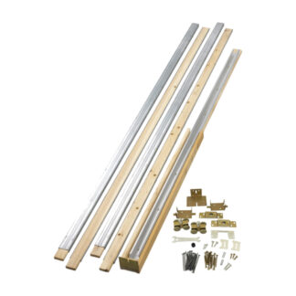 Onward 148150BC 72" Ceiling Mount Axle Pocket Door Frame & Hardware Kit - Alumium