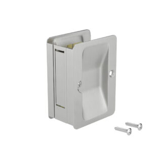 Onward 1700NBPSBC 1-1/4" - 1-1/2" Rectangular Steel Passage Pocket Door Pull - Brushed Nickel