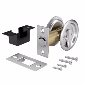 Onward 17RNB42R 2.45" Round Steel Privacy Pocket Door Pull - Brushed Nickel