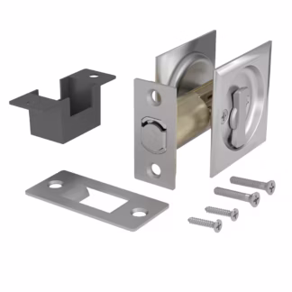 Onward 17SNB42R 2.45" Square Steel Privacy Pocket Door Pull - Brushed Nickel