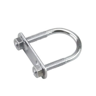 Onward 2121XB 2" x 1/4" Metal U-Bolt with Plate & Hex Nut - Zinc