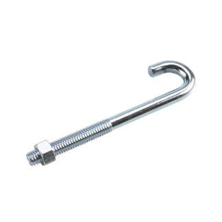 Onward 2139XBC 5" x 3/8" Metal J-Bolt with Nut - Zinc