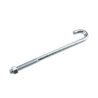 Onward 2140XBC 7" x 3/8" Metal J-Bolt with Nut - Zinc